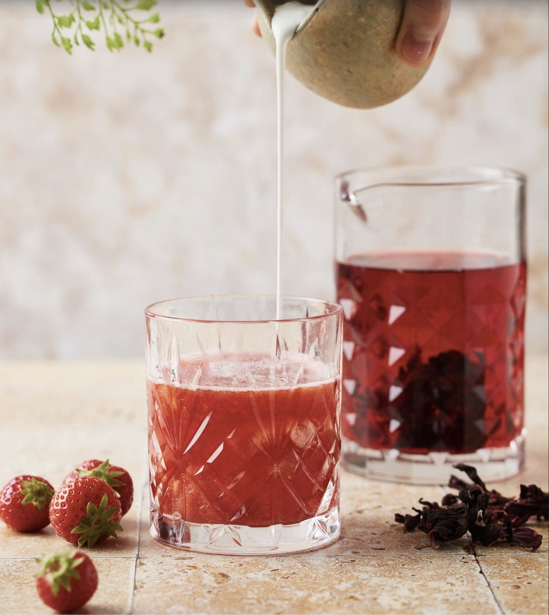 Reishi Refresher met hibiscus en aardbeien